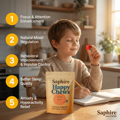 Natural Saffron Mood & Focus Support for Kids
