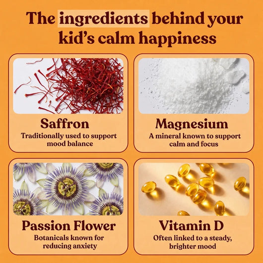 Natural Saffron Mood & Focus Support for Kids